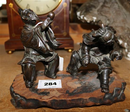 Japanese bronze group